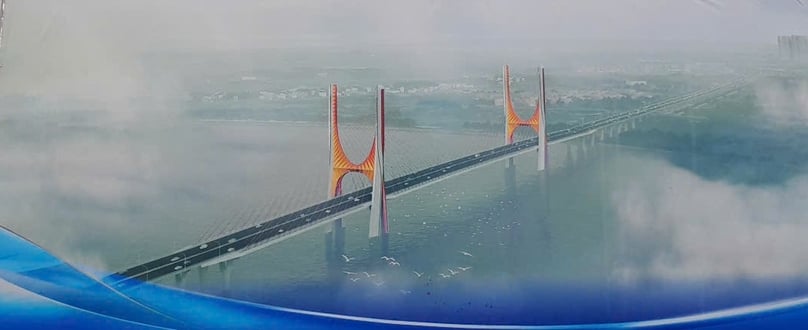 Illustration of Ngoc Hoi Bridge which will connect Hanoi with Hung Yen province, northern Vietnam.