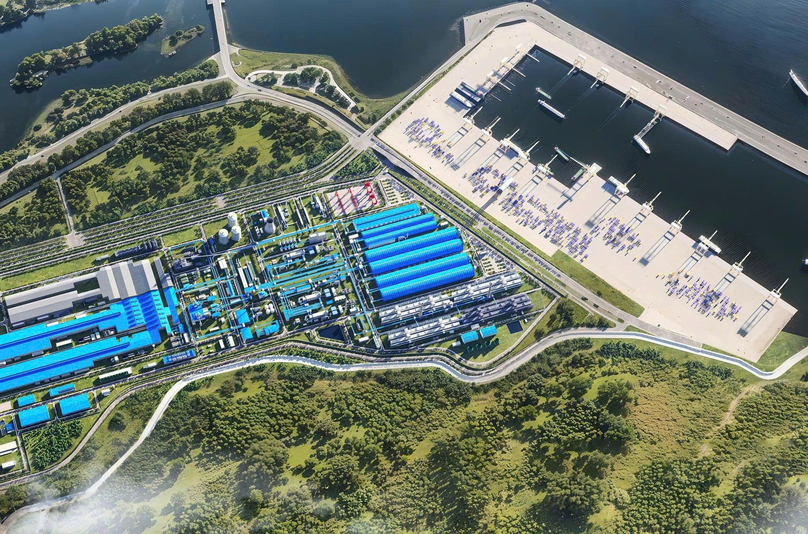  An illustration of Hoa Tam Industrial Park and Bai Goc Port in Dak Lak province, central Vietnam. Photo by The Investor.