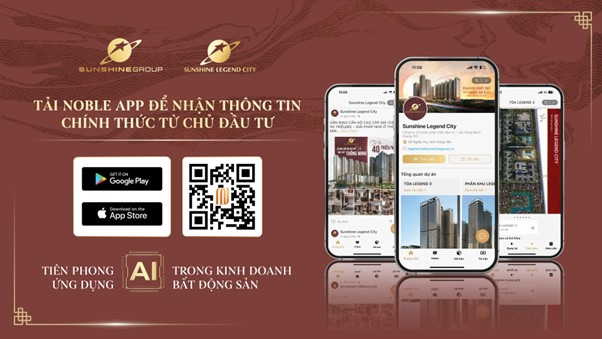 All apartments of Sunshine Legend City can be listed for free on NobleLink - a platform integrated within the Noble App, developed by Sunshine Group’s tech arm Unicloud. Photo courtesy of Sunshine Group.