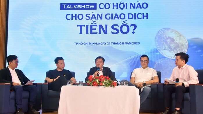 At the talk show “What are the opportunities for cryptocurrency exchanges?” in Ho Chi Minh City on August 21, 2025. Photo courtesy of the organizer.