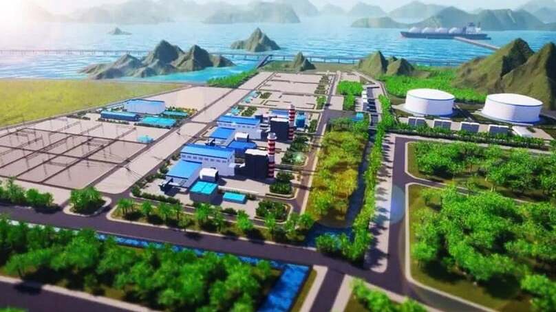 An illustration of the $2.2 billion Quang Ninh LNG-to-power plant project in Quang Ninh province, northern Vietnam. Photo courtesy of Quang Ninh's administration.