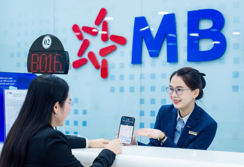 MB's charter capital is now only lower than Vietcombank. Photo courtesy of the bank.