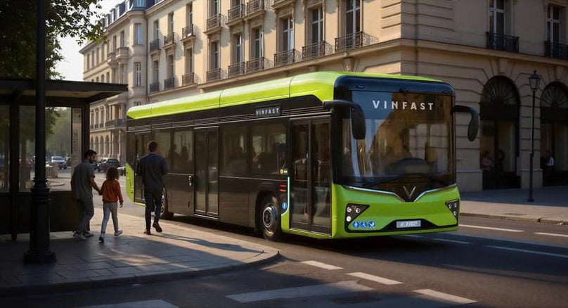 VinFast will showcase its first electric buses in Europe at Busworld Europe 2025, slated for October 3-9 in Brussels, Belgium. Photo courtesy of VinFast.
