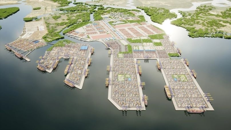Illustration of the Cai Mep Ha container and general port project in former Ba Ria-Vung Tau province (now part of the new Ho Chi Minh City). Photo courtesy of the investor consortium.