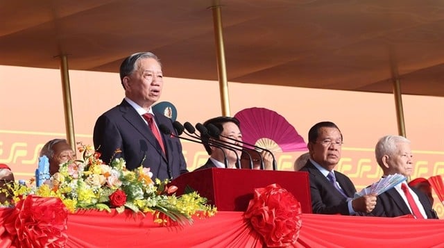 Party General Secretary To Lam delivers a speech commemorating the 80th anniversary of Vietnam's August Revolution and National Day, September 2 in Hanoi, Photo courtesy of VNA.