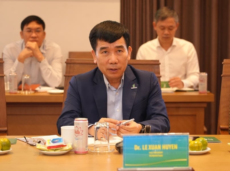 Le Xuan Huyen, deputy CEO of Petrovietnam, at a working session with Brazil’s leading ethanol producer FS in Hanoi on August 28, 2025. Photo courtesy of Petrovietnam.