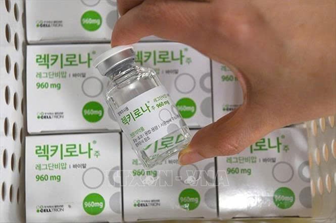Rekirona, a Covid-19 treatment medicine, produced by South Korea's pharma giant Celltrion Inc. Photo courtesy of Pulse News/VNA.