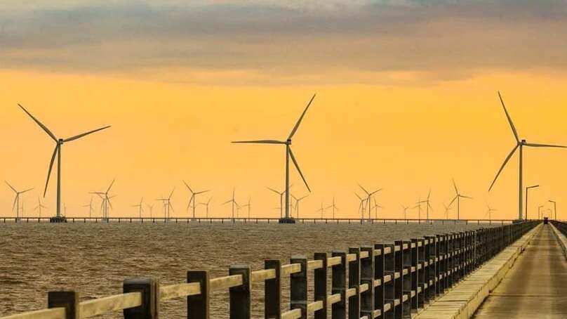 A wind farm in Bac Lieu province. Photo courtesy of VNA.
