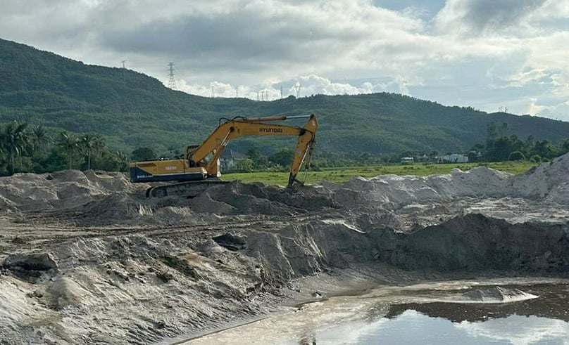 Foundation excavation is underway for the transmission line towers. Photo courtesy of EVNNPT.