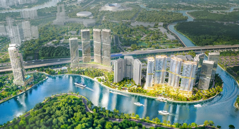 An illustration of the Palm City, featuring its scale and comprehensive planning.