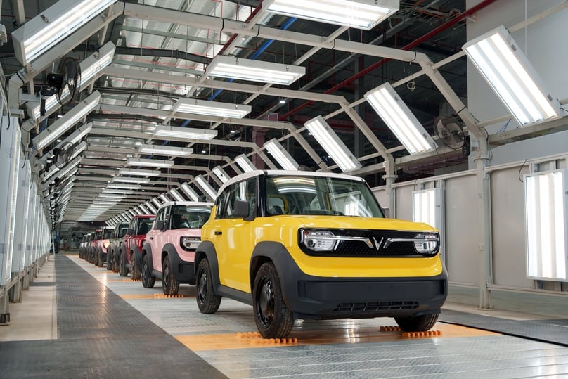 Inside the electric vehicle factory of VinFast in Ha Tinh province, central Vietnam. Photo courtesy of the company.