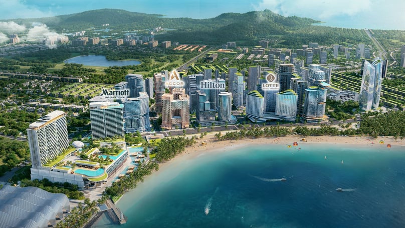13 “hotel industry giants”, with a scale of nearly 12,000 rooms, will be present in Bai Dat Do, Phu Quoc, forming a rare “hotel boulevard” model in the region.