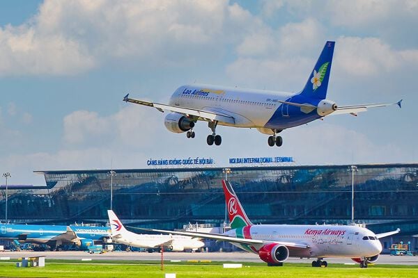 At Noi Bai International Airport in Hanoi, northern Vietnam. Photo courtesy of the government's news portal.