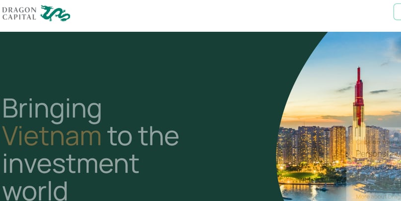 A screenshot of Dragon Capital's homepage.