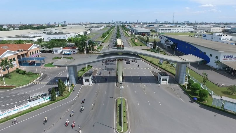 Bac Thang Long (North Thang Long) Industrial Park in Hanoi, home to many prominent Japanese companies. Photo courtesy of the IP.
