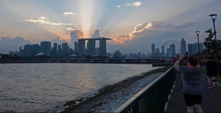 A view of Marina Bay, Singapore. Photo courtesy of Xinhua/VNA.