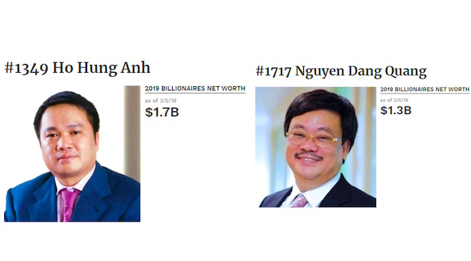 Vietnamese duet makes Forbes billionaire list