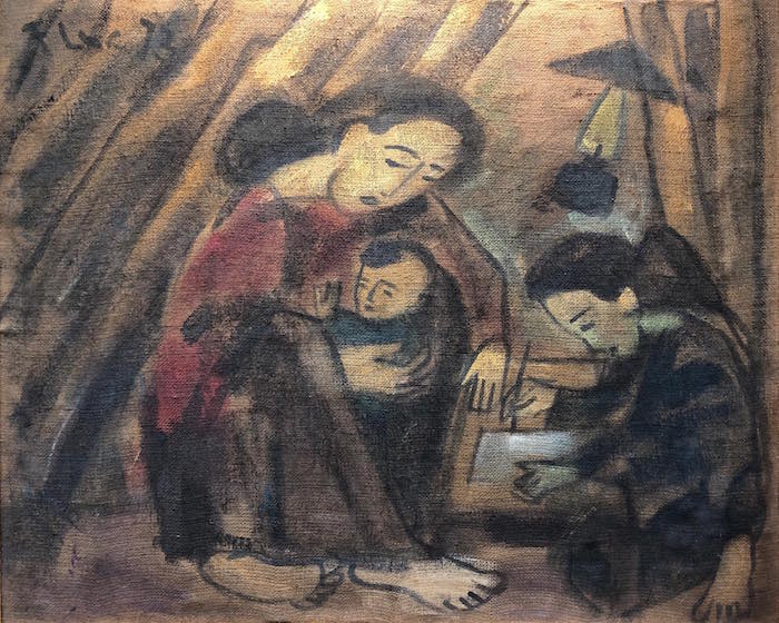 Paintings on rice sacks