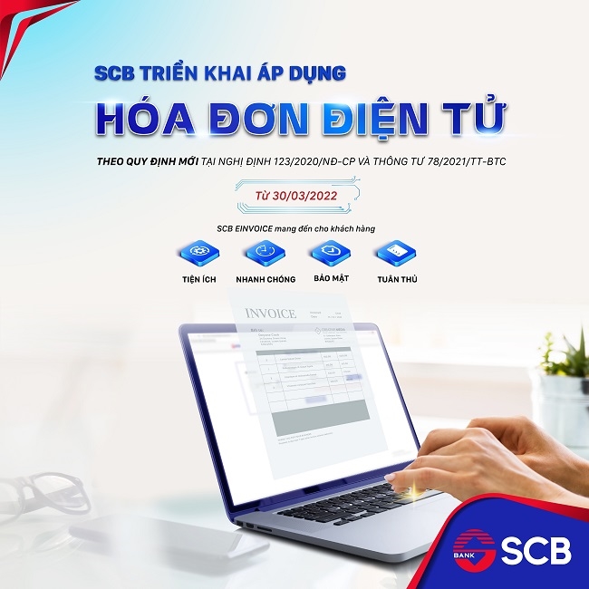 SCB chuyển đổi áp dụng hóa đơn điện tử theo Nghị định 123