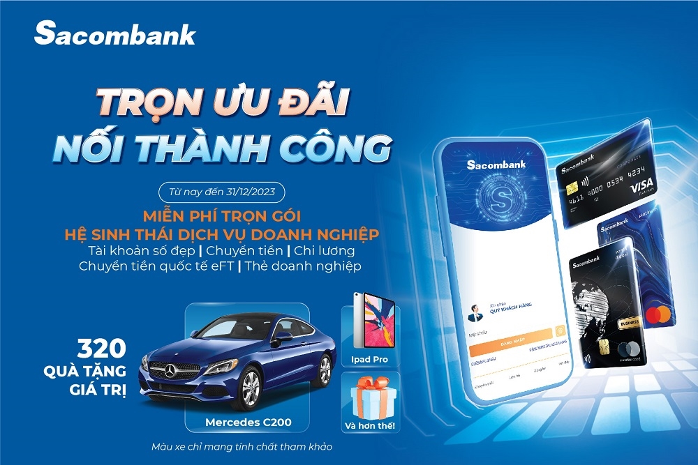 Sacombank tung ưu đãi lên đến 80 tỷ đồng dành cho khách hàng doanh nghiệp