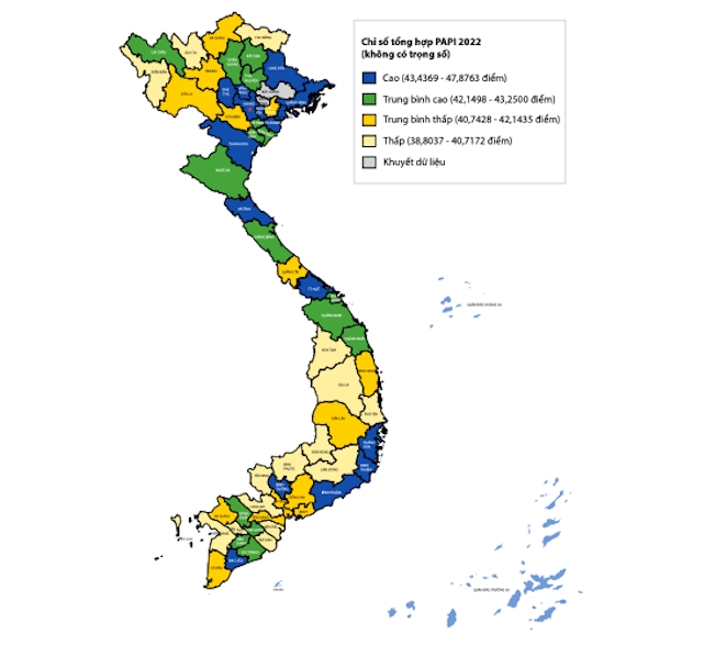 Quảng Ninh dẫn đầu PAPI 2022