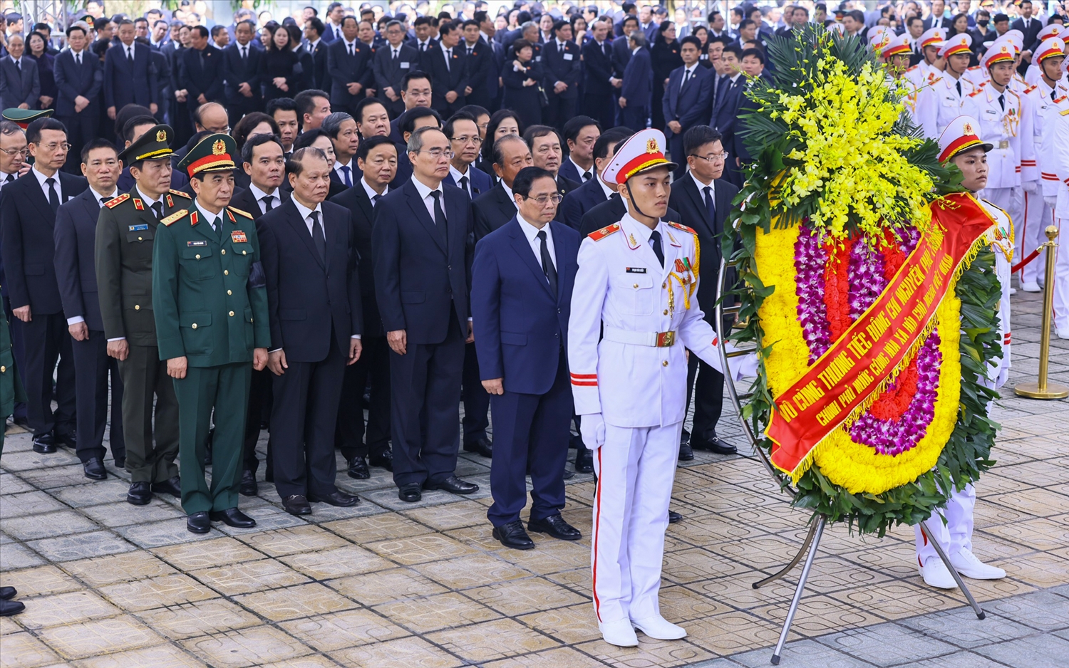 Lễ thượng cờ rủ và lễ viếng Tổng Bí thư Nguyễn Phú Trọng 14