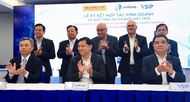 Vsip, Becamex và Sembcorp ra mắt giải pháp năng lượng bền vững