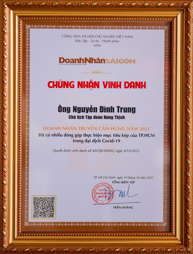 Chủ tịch Nguyễn Đình Trung: Doanh nhân truyền cảm hứng năm 2021 1