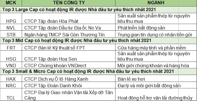 Vinh danh doanh nghiệp niêm yết có hoạt động quan hệ nhà đầu tư tốt nhất năm 2021 1