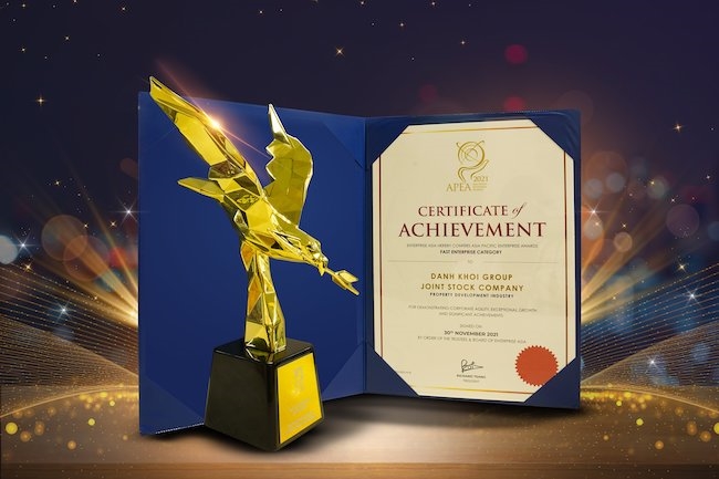 Danh Khôi được vinh danh doanh nghiệp tăng trưởng nhanh tại APEA 2021 1
