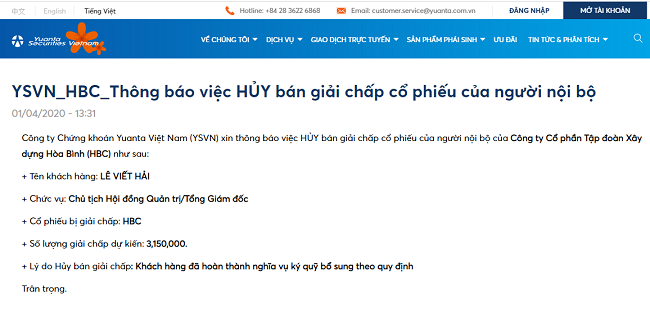 Cổ phiếu bị bán giải chấp