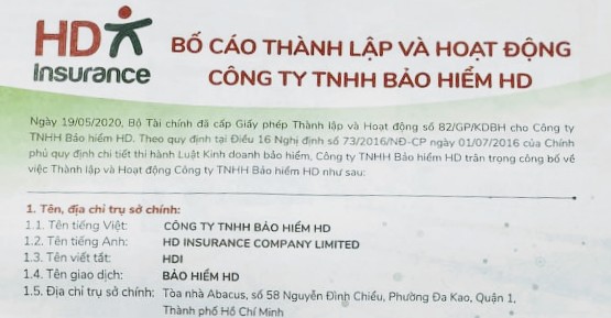 HD Insurance gia nhập thị trường bảo hiểm