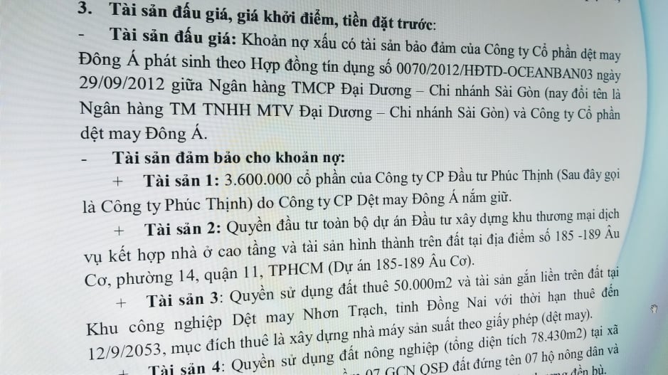 Ocean Bank bán đấu giá nhiều khoản nợ xấu nghìn tỷ