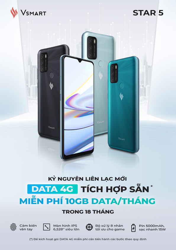 Vingroup ra mắt Vsmart Star 5 - Điện thoại kèm DATA 4G miễn phí