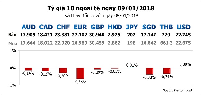 Ngoại tệ trong nước đồng loạt giảm giá, dẫn đầu là EUR 2