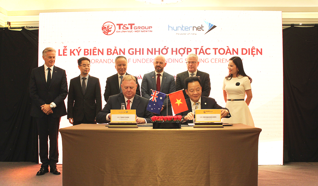 T&T Group ký kết biên bản ghi nhớ hợp tác toàn diện với Hiệp hội DN Hunternet Úc