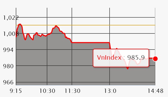 Chứng khoán ngày 22/5: VN-Index không cứu được mốc 1.000 điểm với 20 cổ phiếu VHM