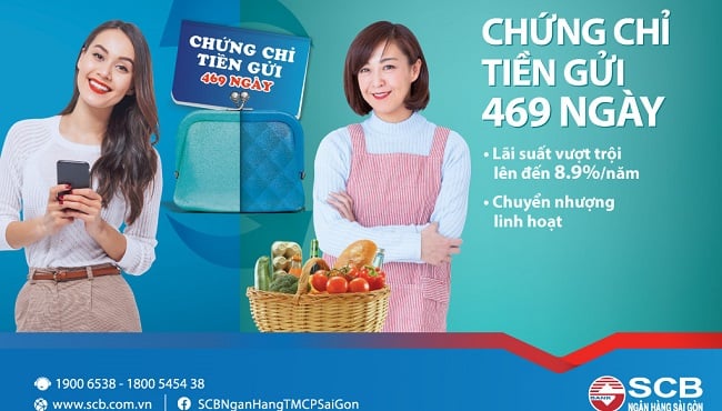 SCB phát hành sản phẩm Chứng chỉ tiền gửi dài hạn 469 ngày