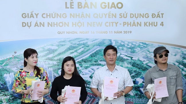 Nhơn Hội New City bàn giao sớm giấy chứng nhận quyền sử dụng đất