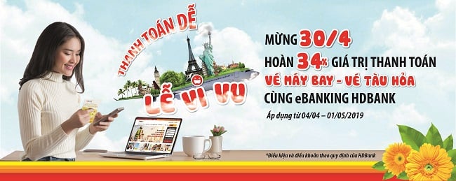 Thanh toán dễ - Lễ vi vu cùng HDBank