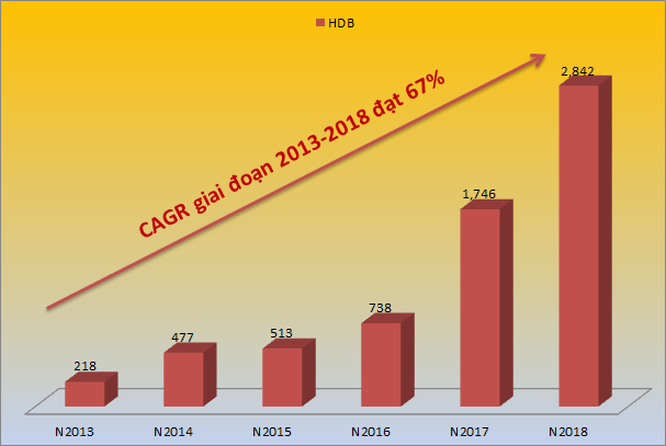 HDBank lọt Top 5 Ngân hàng có tốc độ tăng trưởng nhanh nhất năm 2019