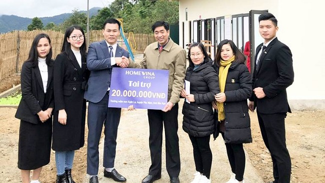 Homevina Group trao tài trợ cho Trường mầm non Xuân La, Bắc Kạn