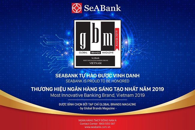 SeABank nhận giải 'Thương hiệu ngân hàng sáng tạo nhất năm 2019'