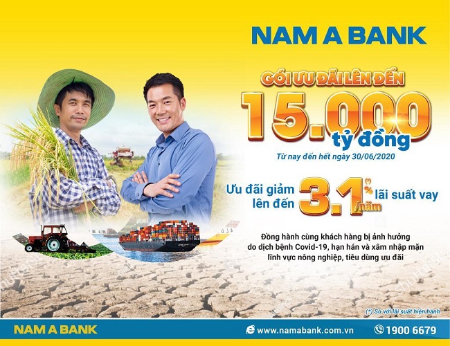 Nam A Bank tung gói vay ưu đãi 15.000 tỷ đồng