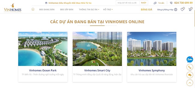 Vinhomes ra mắt sàn giao dịch bất động sản trực tuyến