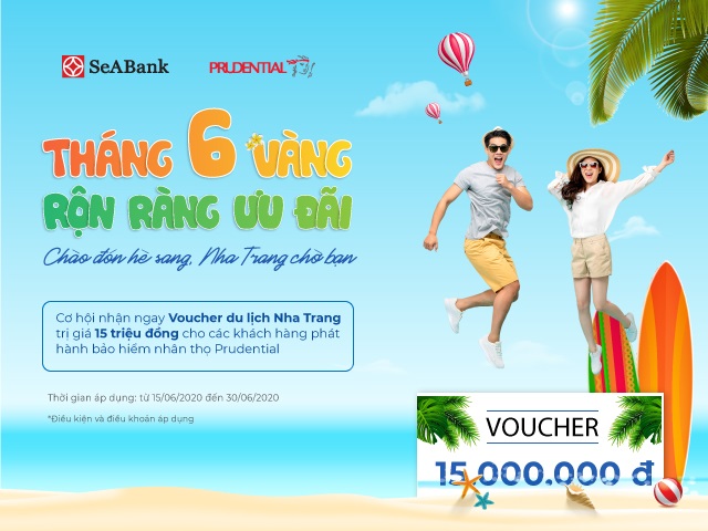 SeABank tặng voucher du lịch trị giá 15 triệu đồng cho khách mua bảo hiểm