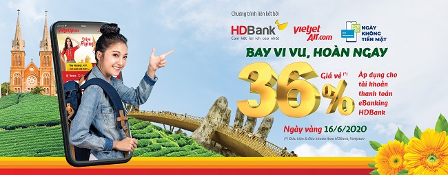 "Thanh toán ngay - hoàn tiền bay" cùng HDBank