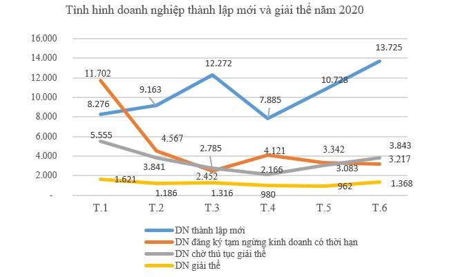 Số doanh nghiệp ngành điện, nước, gas sáu tháng 2020 tăng đột biến 135%