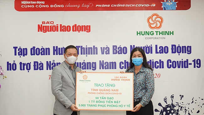 Tập đoàn Hưng Thịnh tiếp sức Đà Nẵng và Quảng Nam phòng chống dịch Covid-19 1