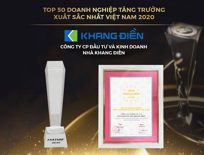 Khang Điền lọt Top tăng trưởng xuất sắc nhất và chủ đầu tư uy tín nhất